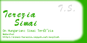 terezia simai business card